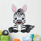 cute baby zebra Wall Decal