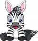 cute baby zebra Wall Decal