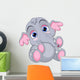 Cute Baby Elephant Wall Decal