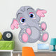 Cute Baby Elephant Wall Decal