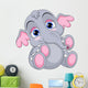 Cute Baby Elephant Wall Decal