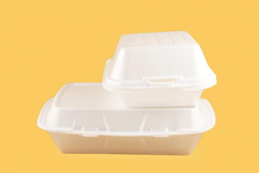 Two Different Sized Takeout Styrofoam Food Containers Wall Mural