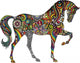Cheerful Rainbow Horse Wall Decal