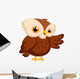 Cute Owl Cartoon Waving 