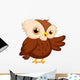 Cute Owl Cartoon Waving 