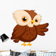 Cute Owl Cartoon Waving 