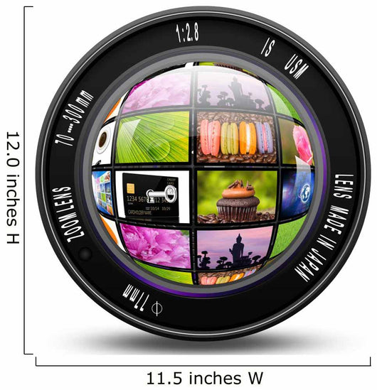 Camera photo lens with internet production technology concept,le Wall Decal
