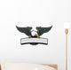 eagle mascot griping the sign Wall Decal