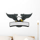 eagle mascot griping the sign Wall Decal