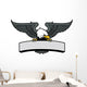 eagle mascot griping the sign Wall Decal