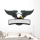 eagle mascot griping the sign Wall Decal