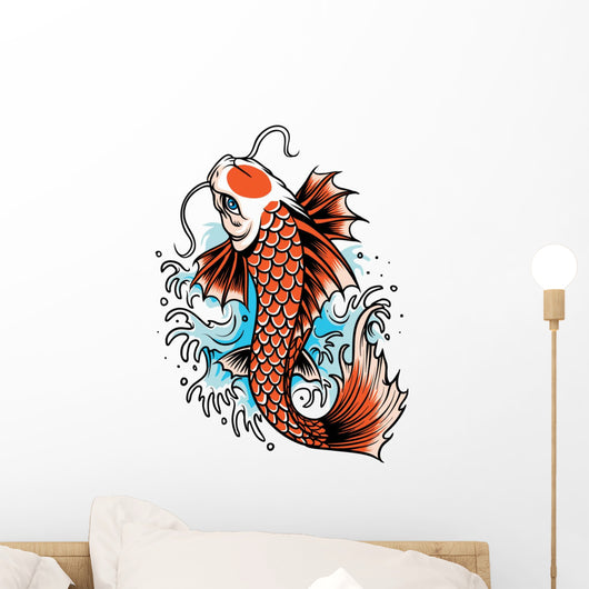 koi fish tattoo Wall Decal