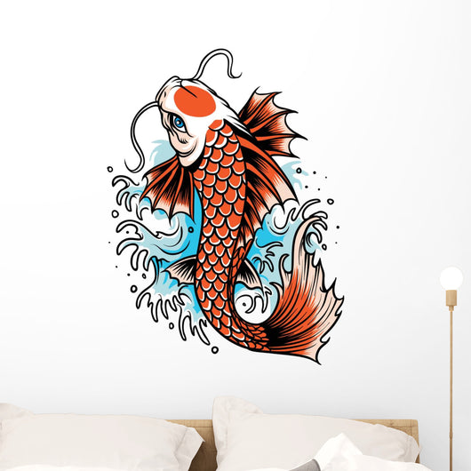 koi fish tattoo Wall Decal
