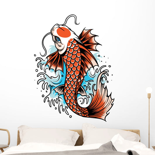 koi fish tattoo Wall Decal