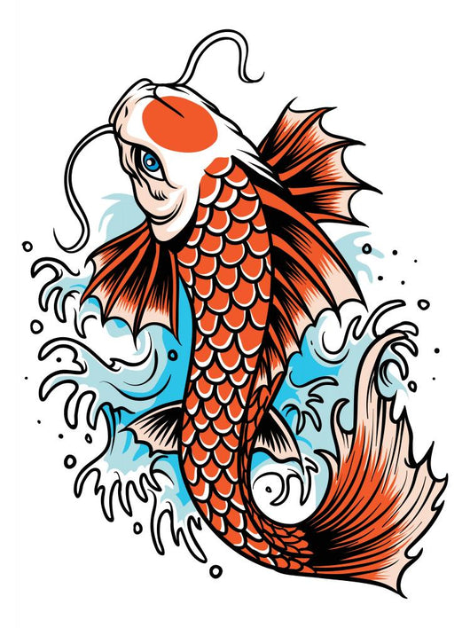 koi fish tattoo Wall Decal