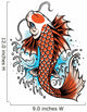 koi fish tattoo Wall Decal