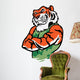 muscle tiger fighter posing Wall Decal