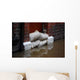 Sandbag Barrier Doorway Flooded Wall Decal