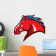 angry horse head mascot Wall Decal