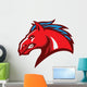 angry horse head mascot Wall Decal