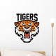 angry tiger head Wall Decal