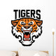 angry tiger head Wall Decal