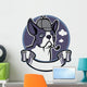 boston terrier dog wear a detective hat Wall Decal