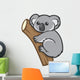 cute koala on a tree Wall Decal