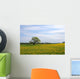 Oak tree on the Dandelion field Wall Mural