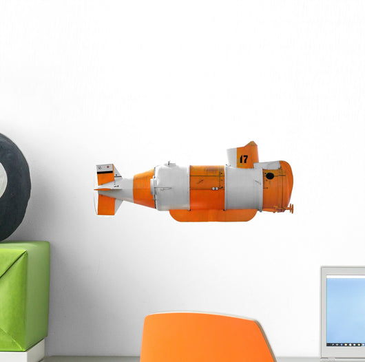 Orangewhite Submarine Wall Decal