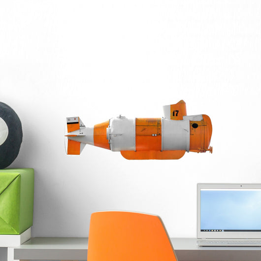 Orangewhite Submarine Wall Decal
