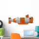 Orangewhite Submarine Wall Decal