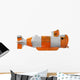 Orange White Submarine Wall Decal