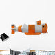 Orange White Submarine Wall Decal
