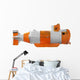 Orange White Submarine Wall Decal