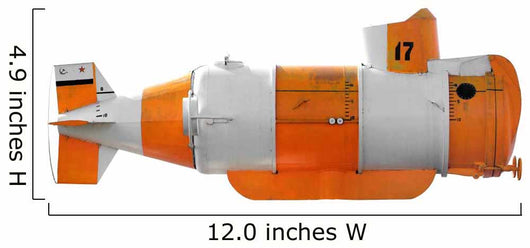 Orangewhite Submarine Wall Decal