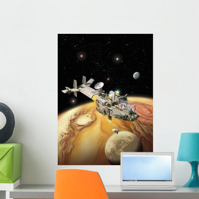Space Travel Wall Decal shown on a wall