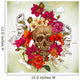 Skull and Flowers Day of the Dead Wall Mural