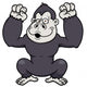 Vector Illustration of Gorilla Cartoon 