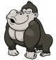 Vector illustration of Gorilla Cartoon Wall Decal