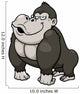 Vector illustration of Gorilla Cartoon Wall Decal