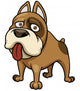 Vector illustration of Cartoon Dog Wall Decal