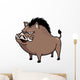 Vector illustration of Wild boar Wall Decal