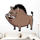 Vector illustration of Wild boar Wall Decal