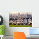 The Painted Ladies of San Francisco, California sit glowing amid Wall Mural