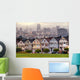 The Painted Ladies of San Francisco, California sit glowing amid Wall Mural