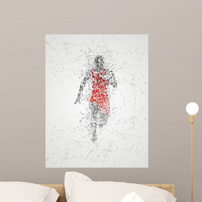 Athlete Runner Design shown on a wall