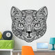 Cat, black and white Wall Decal