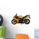 Yellow Sports Motorcycle Wall Decal