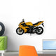 Yellow Sports Motorcycle Wall Decal